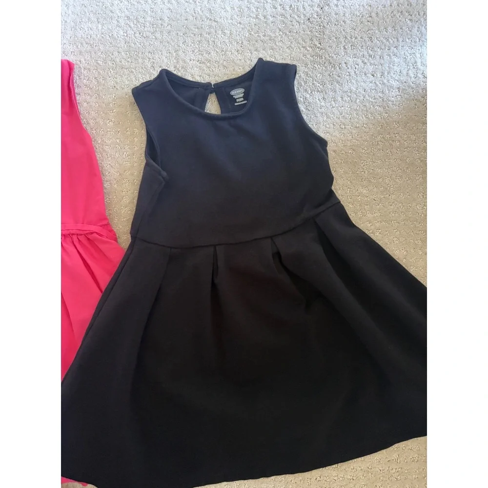 3pc Bundle Old Navy Carters Cat & Jack Dresses Kids 5T Pink Black Neon Yellow
